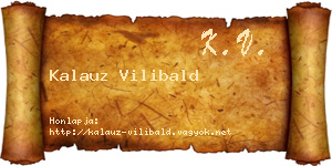 Kalauz Vilibald névjegykártya